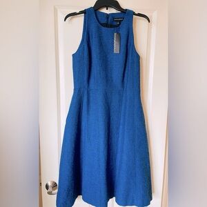 Banana Republic Cobalt Fit & Flair Midi Dress
